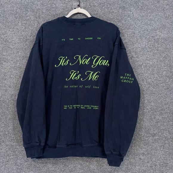 The Mayfair Group Tops - The Mayfair Group Sweatshirt Womens Medium/Large Blue Its Not You Its Me Graphic